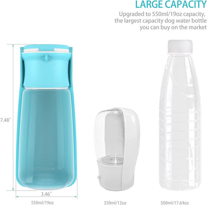 Pawly™ - Portable Dog Water Bottle – 19 oz with Bowl