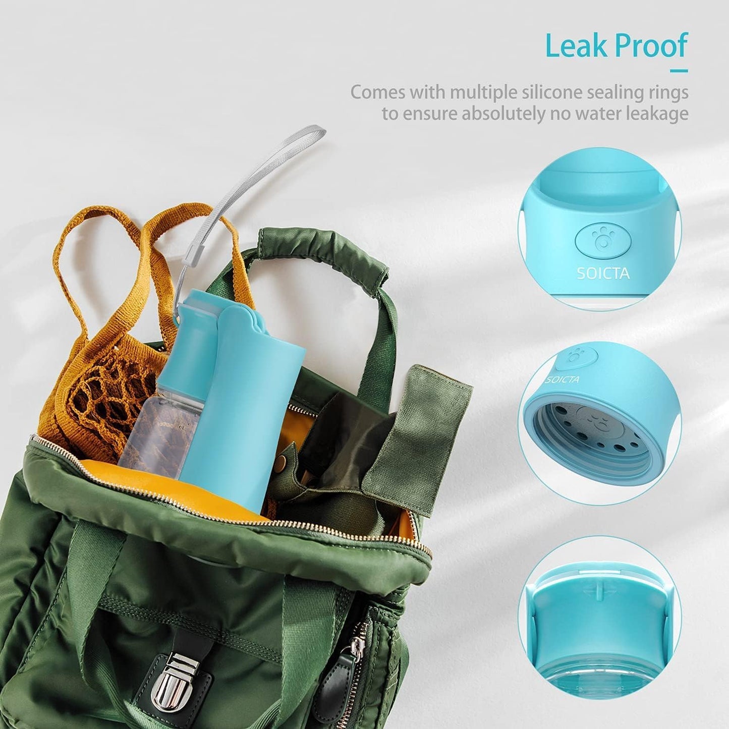 Pawly™ - Portable Dog Water Bottle – 19 oz with Bowl