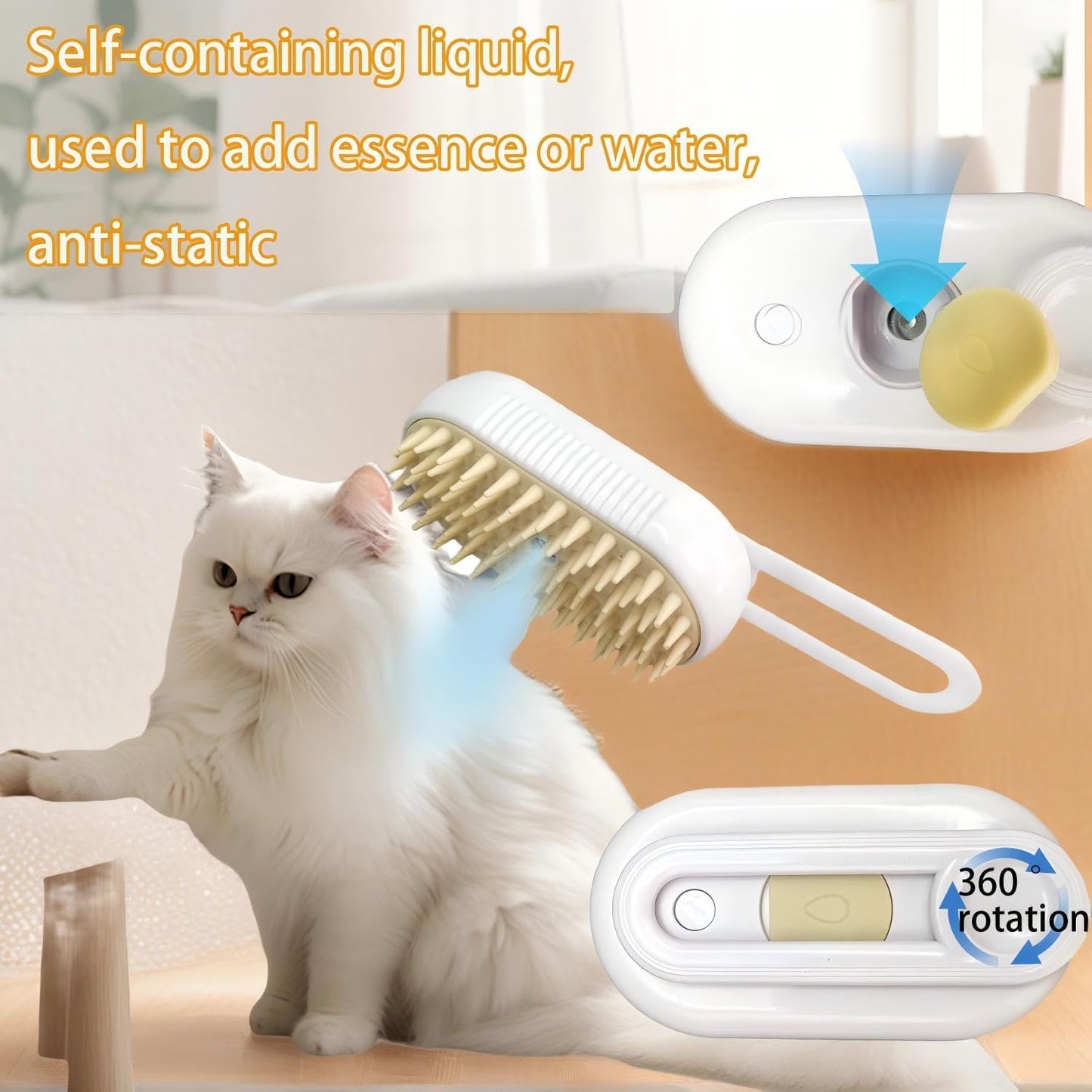 EsPawly™ Steam Grooming Brush – Easy Shedding Control
