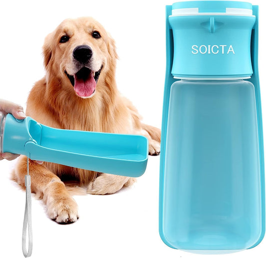Pawly™ - Portable Dog Water Bottle – 19 oz with Bowl