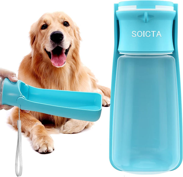 Pawly™ - Portable Dog Water Bottle – 19 oz with Bowl