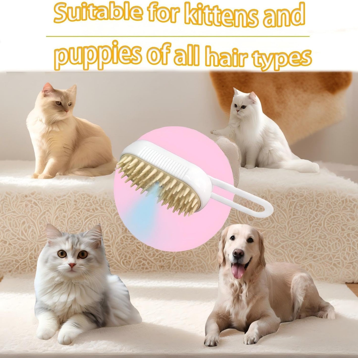 EsPawly™ Steam Grooming Brush – Easy Shedding Control