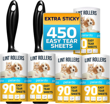 Pawly™  Lint Rollers for Pet Hair – 5 Large Sticky Rolle